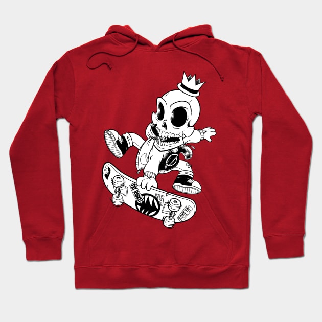 Skate it up Skullboy Hoodie by FatRocketStudios